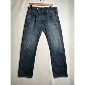 Levis 569 Loose Straight Jeans Mens 34x31 Blue Denim Dark Wash 00569-0041